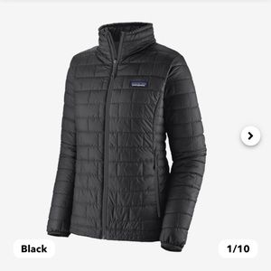 Patagonia Woman’s Black Nano Puff Jacket Size Large